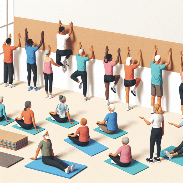 beginner wall assisted balance exercises for seniors