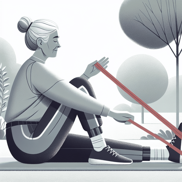 resistance band hip flexor stretches for seniors