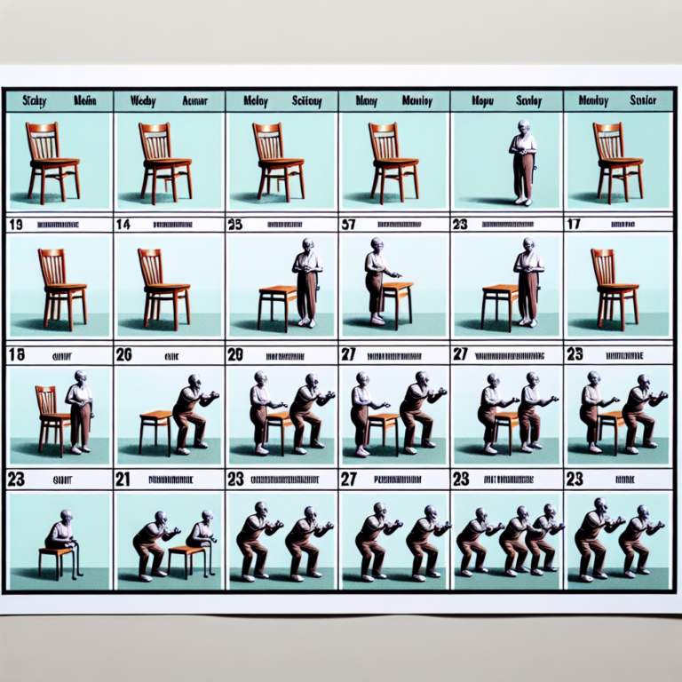 calendar plan for chair squat progression for seniors
