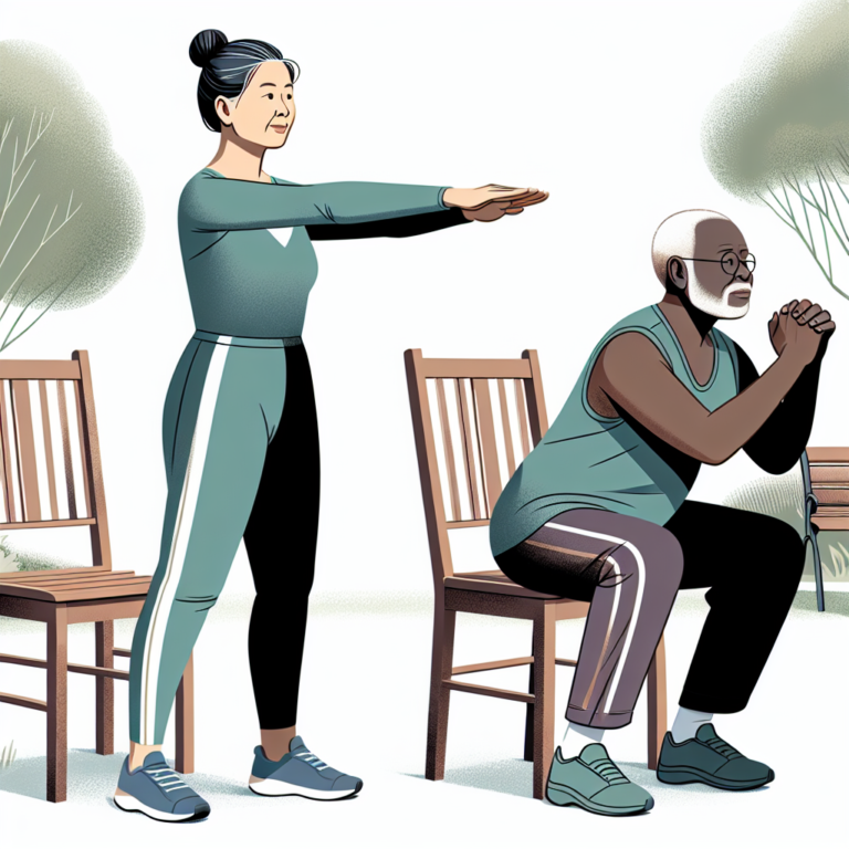 chair squats for stability and balance in seniors