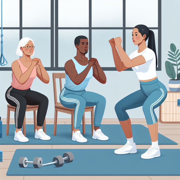 preventing injuries during chair squat exercises for seniors