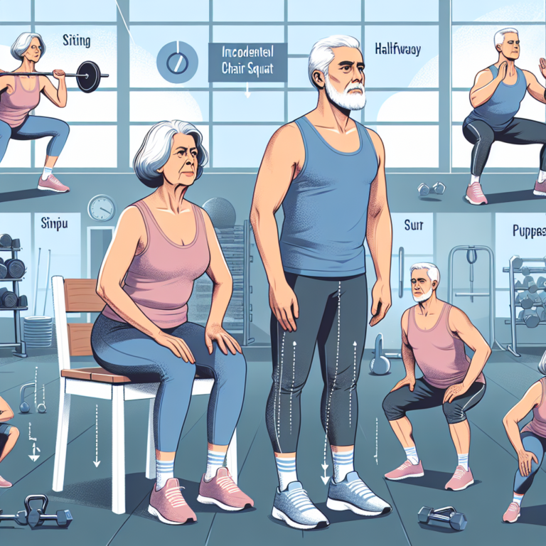 incremental chair squat variations for elderly fitness